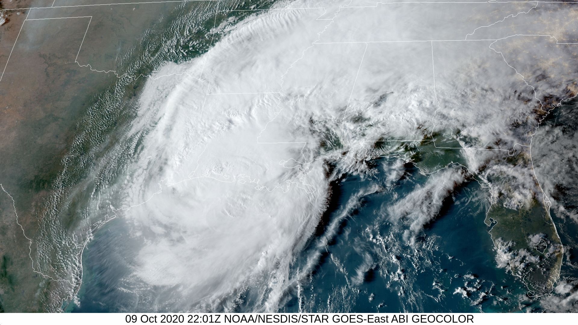Hurricane Delta Satellite